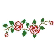 STENCIL 33X14CM ROSES1 300001181 ACRILEX